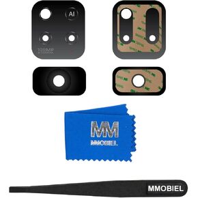 MMOBIEL Back Rear Camera Glass Lens Replacement Compatible with Xiaomi Redmi Note 11 Pro 5G - 6.67 inch - 2022 - Incl. Double Sided Adhesive, Tweezer and Cloth