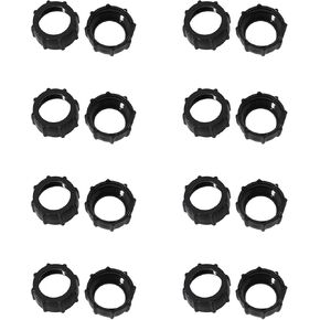 Maxmoral 16PCS Black Plastic Tightening Nut Ball Joint Fixing Adapter Head Holder Ring Car Holder Screw Fixing Head Holder for 17mm Ball Adapter