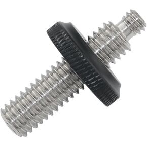 1 Set 1/4 to 3/8 Male to Male Screw Adapter Kit with Adjustable Nut Screw Rod with Locking Nut Photography Accessory Camera Tripod Center Shaft Gimbal Adapter Aluminum Alloy