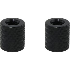 2PCS 3/8 to 3/8 Double Socket Cylindrical Adapter Screw Tripod Adapter Screw Aluminium Barrel Connector Nut Replacement for Motorised Rail Light Stand Tripods