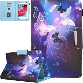 JZCreater 10 Inch Tablet Case, Universal 10 10.1 Inch Android Tablet Cover, Multi-Angle Viewing Stand Case for 9.5-10.5 Inch Tablet, GR-Blue Marble