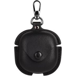 Leather Case Compatible for Samsung Galaxy Buds 2 Pro/Galaxy Buds 2/Galaxy Buds Pro/Galaxy Buds Live Protective Case with Keychain, Cute Cool Earphone Cover for Galaxy Earbuds Charging Case (Coffee)