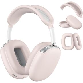 Silicone Case Cover for AirPods Max Case, Anti-Scratch Ear Pad Case Cover/Ear Cups Cover/Headband Cover for AirPods Max,Accessories Protector for Apple AirPods Max,Sand Pink