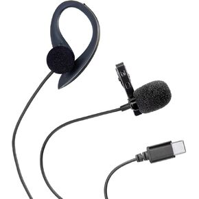 ECS WordSecure USB-C Around-The-Ear Wired Headset with Tie-Clip Mic, Ideal for Dictation, Voice & Speech Recognition, Clear Audio, Comfortable, Enhances Safety During Calls, Lower Radiation Exposure