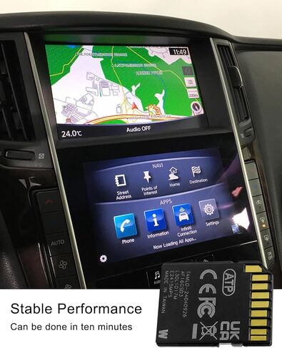 أحدث إصدار من بطاقة SD للملاحة تناسب Infiniti JX35 M37 M56 Q70 QX50 QX56 QX60 QX80 2019-2024، قم بتوصيل بطاقة SD استبدال 25920 4HB2E، أمريكا الشمالية والولايات المتحدة وكندا 2024 تحديث in Saudi Arabia