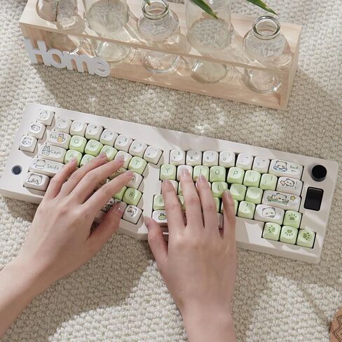 CIDOO ABM066 Alice Keyboard Hot Swappable Mechanical Keyboard RGB Wireless Custom Gaming Keyboard with Colgate Switches VIA Programmable Volume Knob for Win/Mac/iOS(MOA Panda Keycaps) in Saudi Arabia