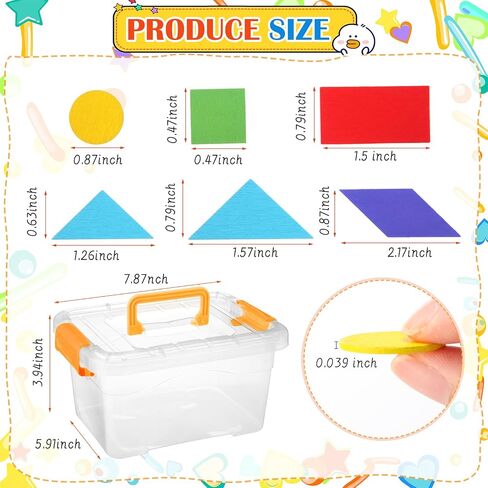 250 Pcs Pattern Blocks Bulk for Classroom with Storage Box Stem Toys Colored Tangrams Math Puzzles Manipulative Set for Geometric Shape Recognition, Symmetry, Patterning in Saudi Arabia