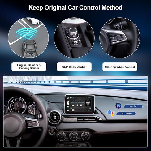 CAMECHO Apple Carplay Android Auto Retrofit Kit Compatible with Mazda 2 3 6 CX5 CX9 CX3 MX5 2014-2020 Apple Car Play Adapter Interface Port Fits MZD Connect System Mazda CarPlay Kit in Saudi Arabia
