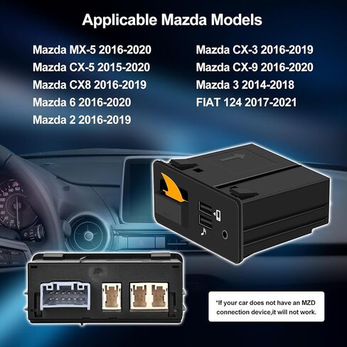 CAMECHO Apple Carplay Android Auto Retrofit Kit Compatible with Mazda 2 3 6 CX5 CX9 CX3 MX5 2014-2020 Apple Car Play Adapter Interface Port Fits MZD Connect System Mazda CarPlay Kit in Saudi Arabia