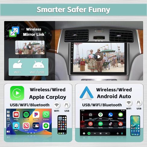 [4G+64G] لسيارة Lexus ES250 ES300 ES330 2001-2006 Android ستيريو مع CarPlay Android Auto، 9 بوصة 1280x720P HD شاشة لمس مع نظام ملاحة GPS DSP WiFi FM RDS in Saudi Arabia