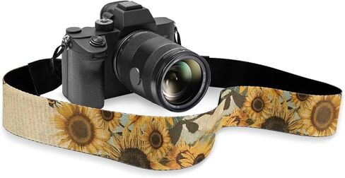 GLENLCWE American Flag Butterfly Adjustable Camera Strap,Soft Canvas Shoulder Strap Belt with Buckles Fit All Cameras in Kuwait