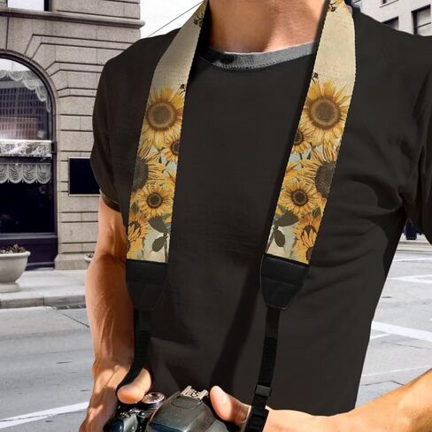 GLENLCWE American Flag Butterfly Adjustable Camera Strap,Soft Canvas Shoulder Strap Belt with Buckles Fit All Cameras in Kuwait