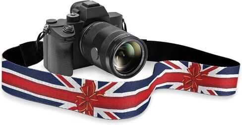 GLENLCWE American Flag Butterfly Adjustable Camera Strap,Soft Canvas Shoulder Strap Belt with Buckles Fit All Cameras in Kuwait