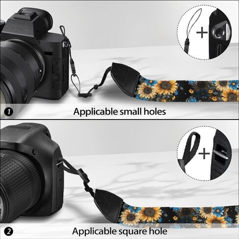 GLENLCWE American Flag Butterfly Adjustable Camera Strap,Soft Canvas Shoulder Strap Belt with Buckles Fit All Cameras in Kuwait