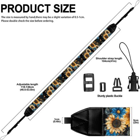 GLENLCWE American Flag Butterfly Adjustable Camera Strap,Soft Canvas Shoulder Strap Belt with Buckles Fit All Cameras in Kuwait