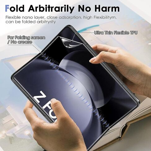 Fotbor [3+3+3 Pack for Galaxy Z Fold 5 Screen Protector, 3 Pack Inner Screen Flexible Film + 3 Pack Back Screen Protector Tempered Glass + 3 Pack [1 Set] Camera Lens Protector Accessories (clear) in Saudi Arabia