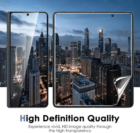 Fotbor [3+3+3 Pack for Galaxy Z Fold 5 Screen Protector, 3 Pack Inner Screen Flexible Film + 3 Pack Back Screen Protector Tempered Glass + 3 Pack [1 Set] Camera Lens Protector Accessories (clear) in Saudi Arabia