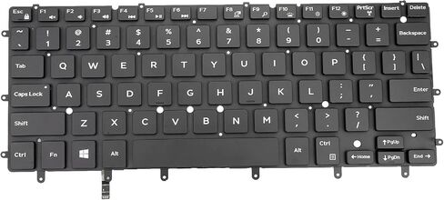 US Layout Keyboard with Backlit Compatible with Dell XPS 13 9343 9350 9360 DKDXH 0DKDXH Black in Saudi Arabia