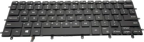 US Layout Keyboard with Backlit Compatible with Dell XPS 13 9343 9350 9360 DKDXH 0DKDXH Black in Saudi Arabia
