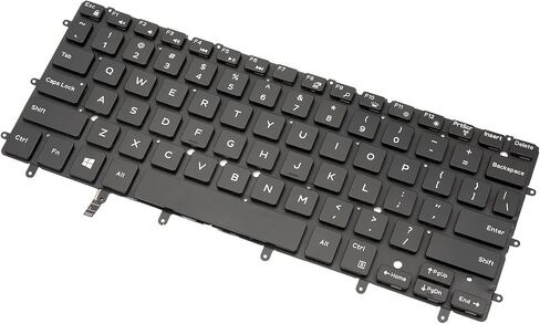 US Layout Keyboard with Backlit Compatible with Dell XPS 13 9343 9350 9360 DKDXH 0DKDXH Black in Saudi Arabia