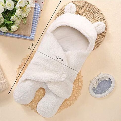 Cozy and Soft Baby Swaddle Blanket for Boys and Girls - Perfect for Newborns and Infants (White) in Kuwait