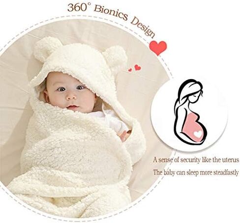 Cozy and Soft Baby Swaddle Blanket for Boys and Girls - Perfect for Newborns and Infants (White) in Kuwait