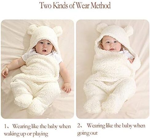 Cozy and Soft Baby Swaddle Blanket for Boys and Girls - Perfect for Newborns and Infants (White) in Kuwait