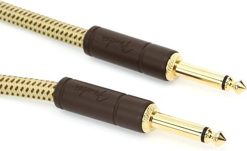 كابل أجهزة Fender Deluxe Series، مستقيم/مستقيم، تويد أسود، 5 قدم in Kuwait