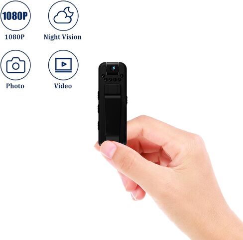 L7 Mini Body Camera with Hidden Camera 1080P HD Recording Night Vision,Built-in 500 mAh 8HR Battery Life Wearable Camcorder for Outdoor,Home,Sports,Pet Records,Security,Work Records in Saudi Arabia