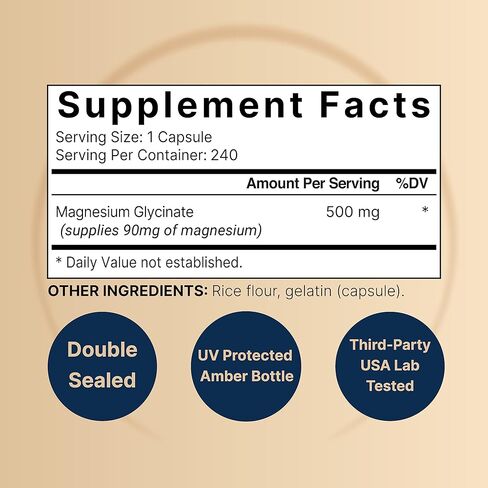 مسحوق جليسينات المغنيسيوم 500 مجم، 1 رطل | بنكهة الخوخ والمانجو – مخلب لامتصاص عالي – مزيج مشروب خالي من السكر، عديم المر، غير مخزن – مكمل غذائي للعضلات والعظام – غير معدل وراثيًا، نباتي in Kuwait