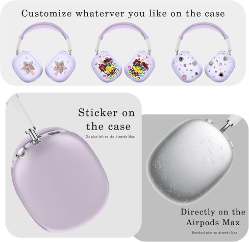 Silicone Case Cover for AirPods Max Headphones,Anti-Scratch Ear Pad Case Cover/Ear Cups Cover/Headband Cover for AirPods Max, Accessories Soft Silicone Skin Protector for Apple AirPods Max. in Saudi Arabia