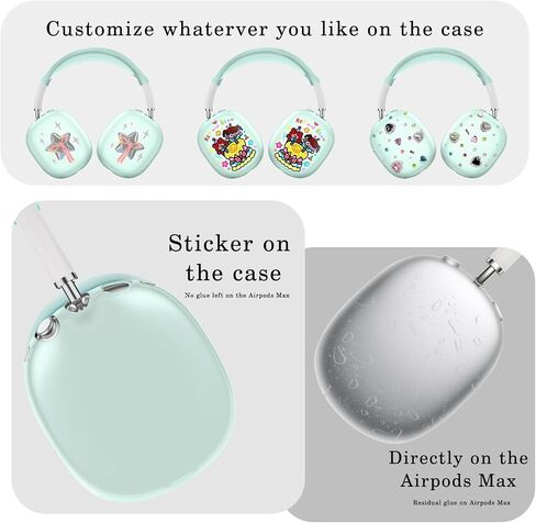 Silicone Case Cover for AirPods Max Headphones,Anti-Scratch Ear Pad Case Cover/Ear Cups Cover/Headband Cover for AirPods Max, Accessories Soft Silicone Skin Protector for Apple AirPods Max. in Saudi Arabia