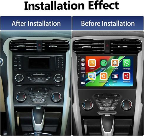 [2+64G] Android 13 Car Stereo for Ford Fusion Mondeo 2013-2019 with Carplay&Android Auto,9 Inch Touch Screen Car Radio with Mirror Link GPS WiFi Bluetooth FM/RDS SWC HiFi+AHD Backup Camera in Saudi Arabia