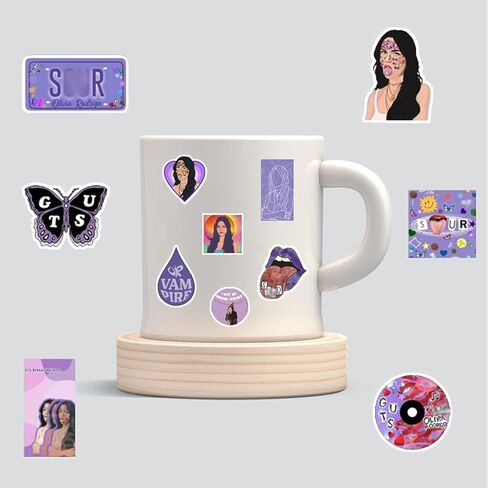 ملصقات Okivia، ملصقات مقاومة للماء لموسيقى المغني لحالة الهاتف المحمول، باب المرآب، الثلاجة، الجيتار، السيارة، سجل القصاصات، حقيبة التزلج، الدراجة النارية، الفتيات المراهقات، ملصقات الموسيقى 100 قطعة in Kuwait