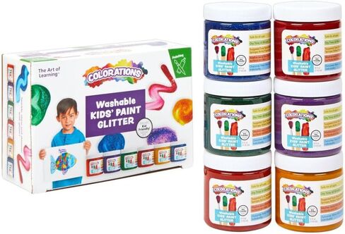 Colorations Washable Finger Paint for Kids, Each 16 fl oz, 4 Colors, Non-Toxic Paint, Kids Finger Paint,Sensory Finger Paint, Kids Paint, Hand Painting, Kids Fingerpaint, Finger Paint for Toddlers in Saudi Arabia