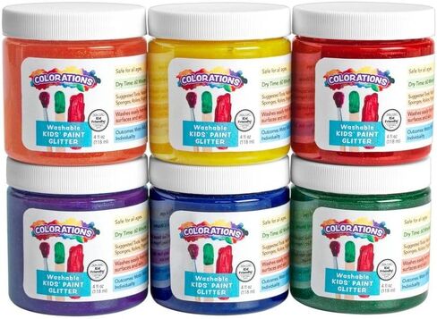 Colorations Washable Finger Paint for Kids, Each 16 fl oz, 4 Colors, Non-Toxic Paint, Kids Finger Paint,Sensory Finger Paint, Kids Paint, Hand Painting, Kids Fingerpaint, Finger Paint for Toddlers in Saudi Arabia
