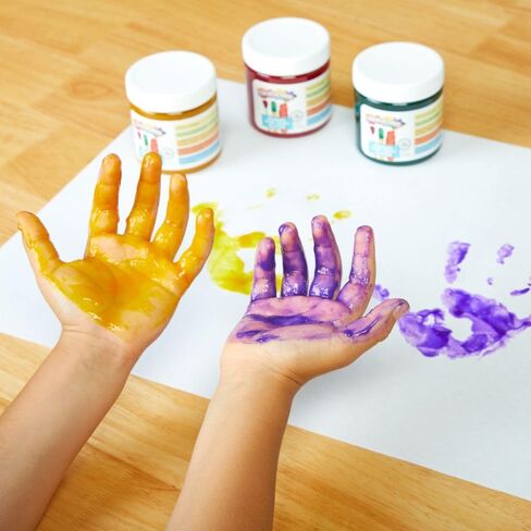 Colorations Washable Finger Paint for Kids, Each 16 fl oz, 4 Colors, Non-Toxic Paint, Kids Finger Paint,Sensory Finger Paint, Kids Paint, Hand Painting, Kids Fingerpaint, Finger Paint for Toddlers in Saudi Arabia