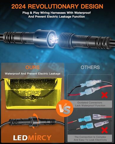 طقم شريط إضاءة LED مقاس 7 بوصات مع سرج سلكي للتبديل الدائري 2 من الرصاص الأبيض LED أضواء جراب ثلاثي الصفوف بقعة الفيضانات كومبو شعاع مقاوم للماء على الطرق الوعرة أضواء الطريق لشاحنة جيب ATV SUV UTV قارب in Kuwait