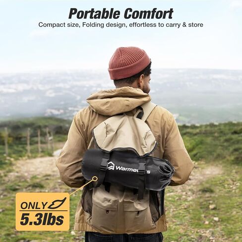 Ultralight Camping Chair Backpacking, Compact Folding Camp Chair w/Side Pocket, Portable Camping Chair w/Storage Bag for Hiking, Travel, Beach, Fishing, Support 400lbs, 2Pack in Kuwait