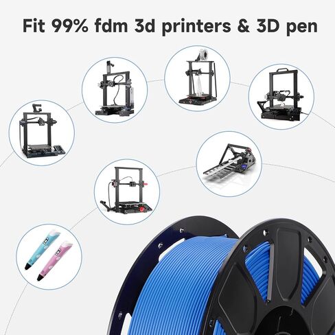 خيوط Creality Hyper PLA 1.75 مم أسود 2 كجم، 30-600 مم/ثانية خيوط طابعة PLA ثلاثية الأبعاد عالية السرعة، عبوتان بكرة 1 كجم (2.2 رطل) PLA، دقة الأبعاد +/-0.02 مم، تناسب معظم طابعات FDM ثلاثية الأبعاد in Saudi Arabia