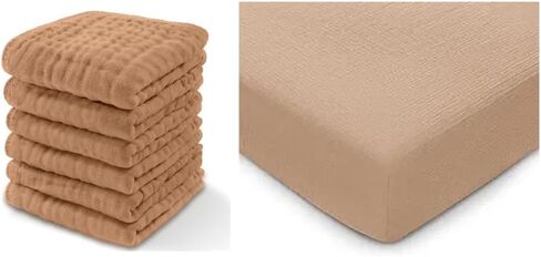 مناشف الأطفال وملاءة سرير الأطفال الموسلين المجمعة من Comfy Cubs in Kuwait