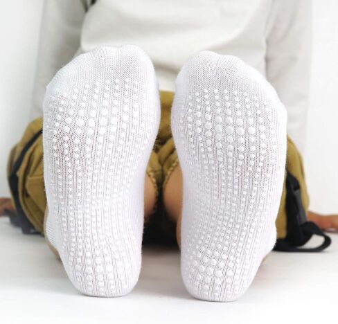 Baby Toddlers Anti Skid Grip Ankle Socks for Infant Newborn Kids Boys Girls-6&12 Pack in Saudi Arabia