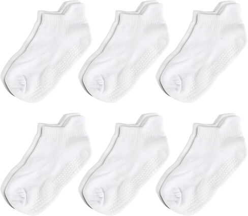 Baby Toddlers Anti Skid Grip Ankle Socks for Infant Newborn Kids Boys Girls-6&12 Pack in Saudi Arabia