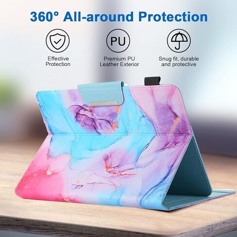 JZCreater 10 Inch Tablet Case, Universal 10 10.1 Inch Android Tablet Cover, Multi-Angle Viewing Stand Case for 9.5-10.5 Inch Tablet, GR-Blue Marble in Kuwait