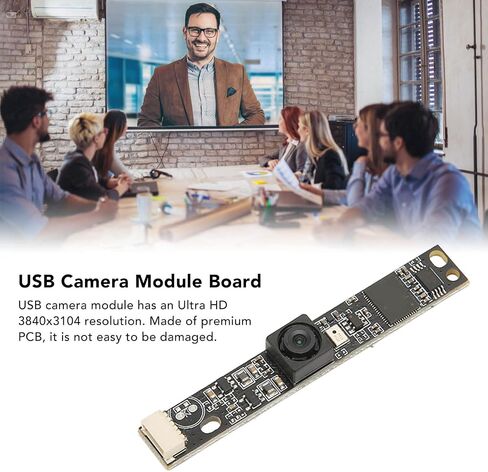 وحدة كاميرا USB، وحدة كاميرا بتركيز تلقائي بعدسة 12 ميجابكسل 4K بدون تشويه، لوحة كاميرا ويب USB صغيرة بزاوية عريضة 123 درجة لنظام التشغيل Windows Linux in Saudi Arabia