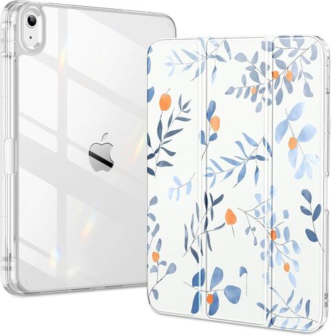 DTTO for iPad 10th Generation Case 10.9 Inch 2022, Clear Hard Back iPad 10 Case with Soft TPU Frame, Slim Trifold Stand Support Pencil Holder, Auto Wake/Sleep for iPad 10th Gen, Ocean Marble in Saudi Arabia