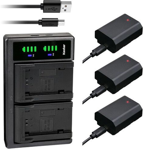 شاحن بطارية USB Kastar LTD2 متوافق مع كاميرا Sony Alpha A7R III α7R III، Alpha A7R3 α7R3، Alpha ILCE-7RM3، Alpha A7 IV α7IV، Alpha A7R IV α7R IV، Alpha A7R IVA α7R IVA in Saudi Arabia