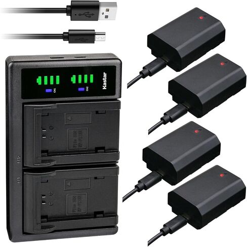 شاحن بطارية USB Kastar LTD2 متوافق مع كاميرا Sony Alpha A7R III α7R III، Alpha A7R3 α7R3، Alpha ILCE-7RM3، Alpha A7 IV α7IV، Alpha A7R IV α7R IV، Alpha A7R IVA α7R IVA in Saudi Arabia