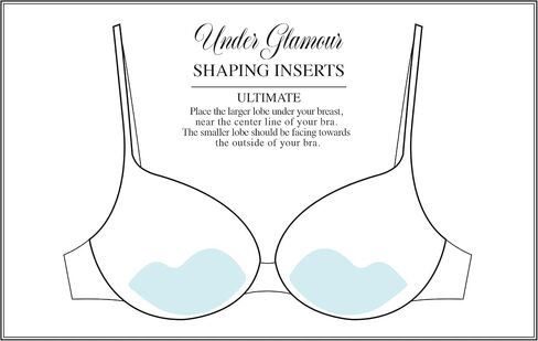 Secret Silicone Bra Inserts - Clear Gel Push Up Breast Pads - Soft Silicone Cleavage Enhancer (Large & Medium) in Saudi Arabia