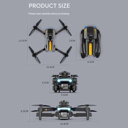 طائرة بدون طيار GoolRC XT2 مع كاميرا للبالغين، طائرة بدون طيار صغيرة قابلة للطي بدقة 4K HD FPV للأطفال، RC Qudcopter مع تجنب العوائق، تقلبات ثلاثية الأبعاد، تثبيت الارتفاع، وضع مقطوعة الرأس، مفتاح واحد للإقلاع/الأرض (أسود) in Saudi Arabia